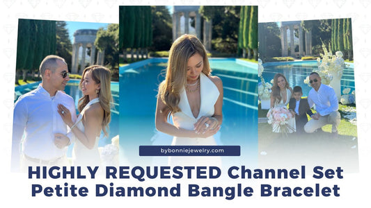 channel set petite diamond bangle bracelet