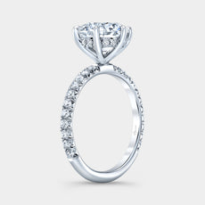 2.5ct diamond engagement ring, French pave.