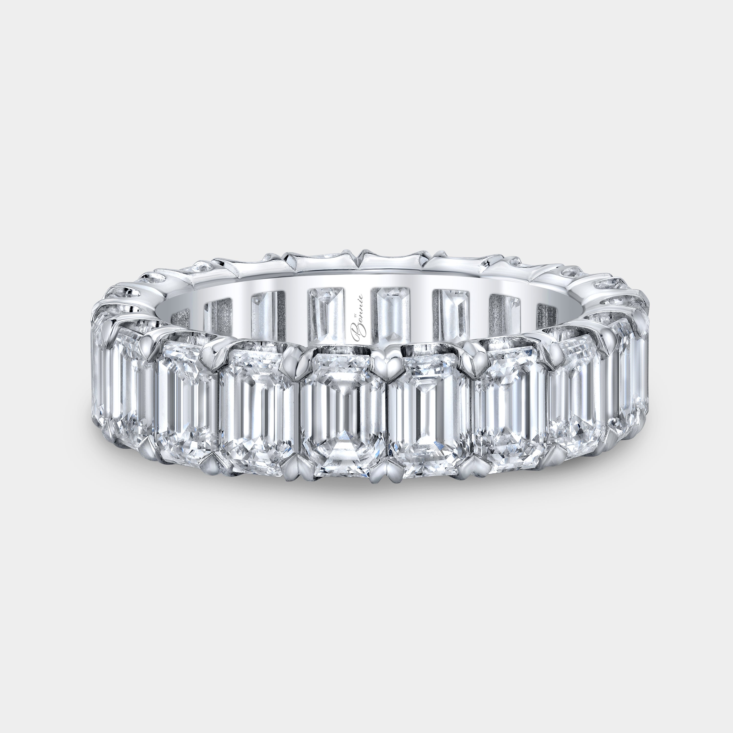 5ct Emerald Diamond Chloe Platinum Eternity Band – By Bonnie Jewelry