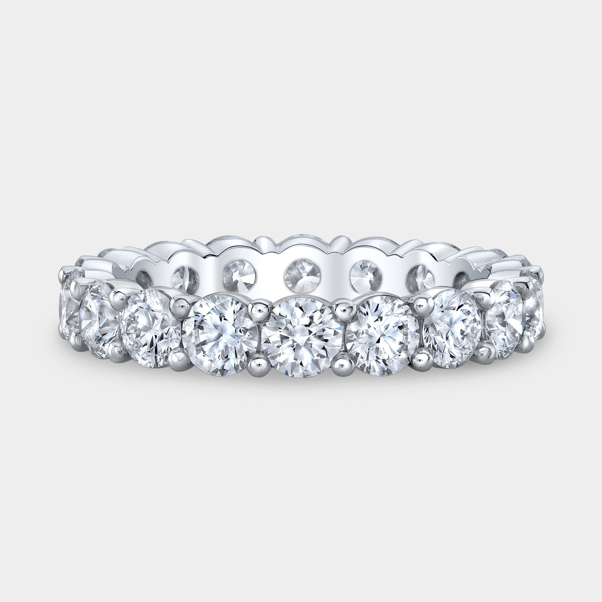 2.25ct Round Diamond Eternity Band, Platinum.