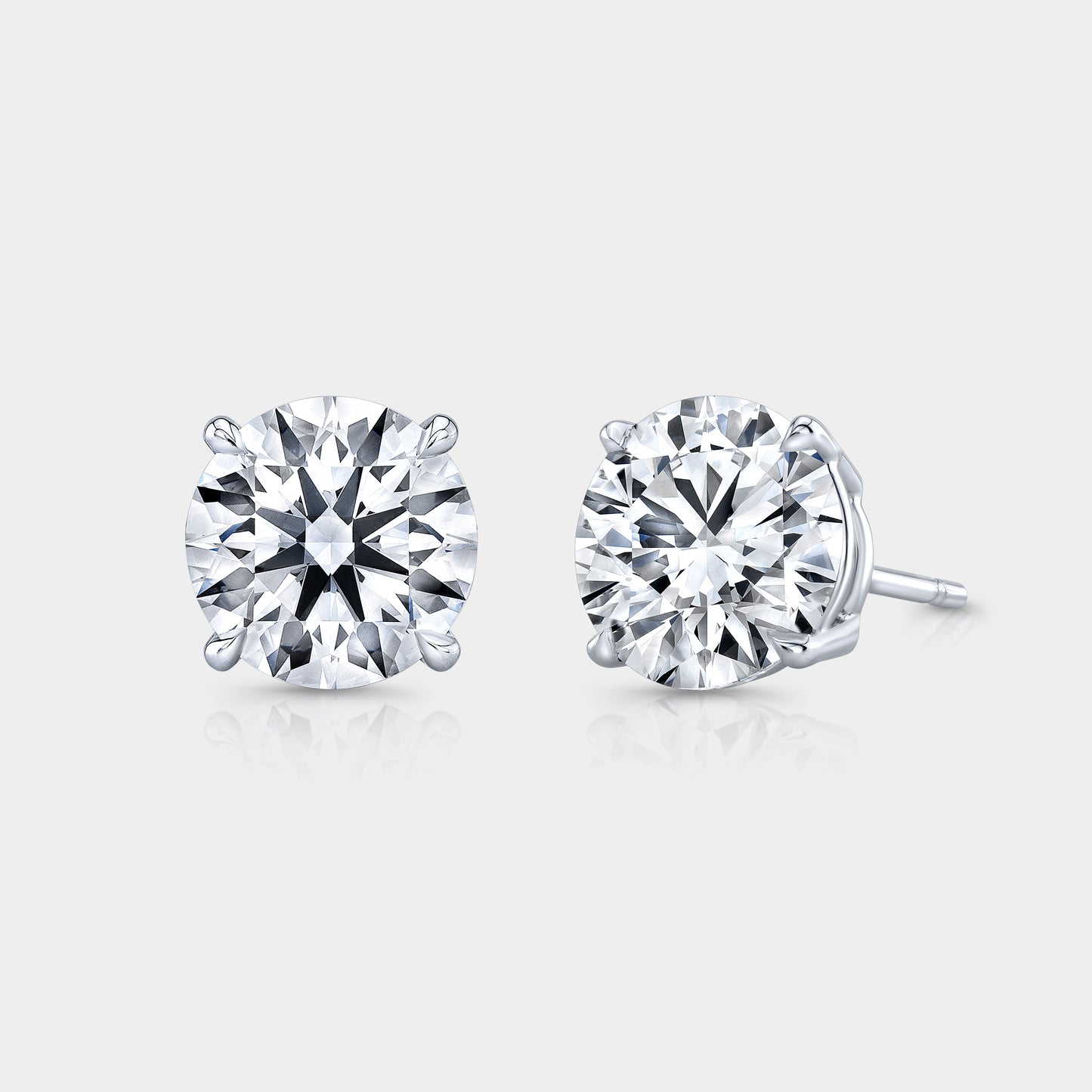 2ct Lab Grown Diamond Stud Earrings, White Gold.