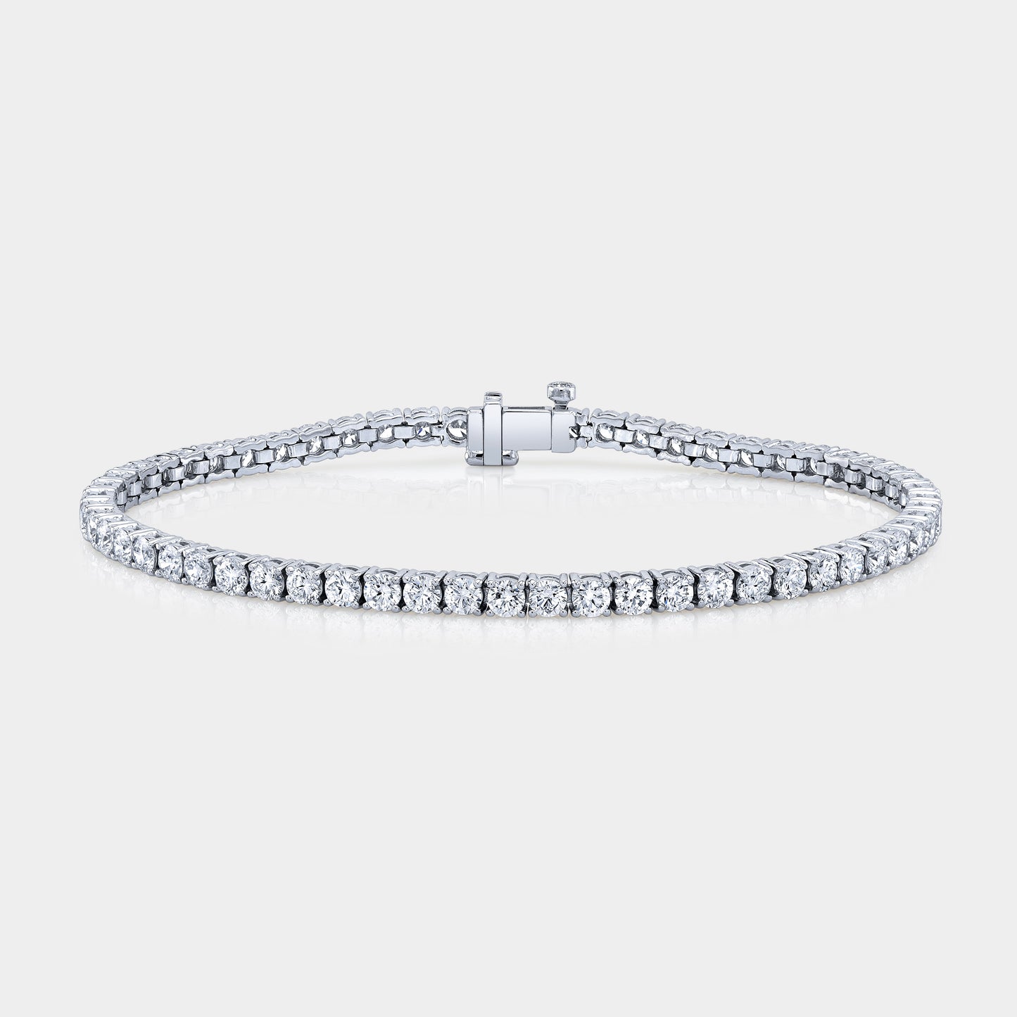 5.5ct Lab Grown Diamond Tennis Bracelet, White Gold.