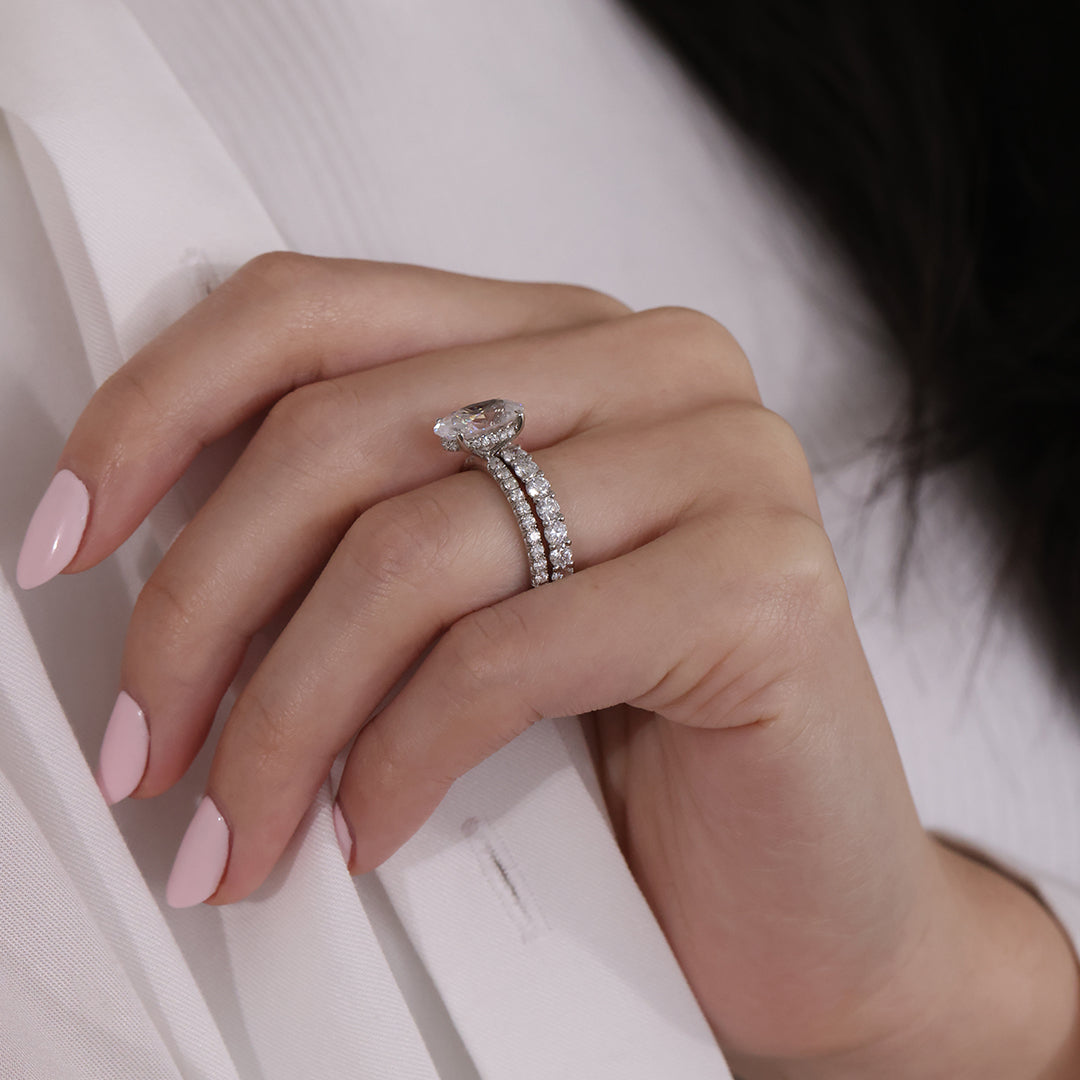 Platinum Eternity Band, Round Diamonds.