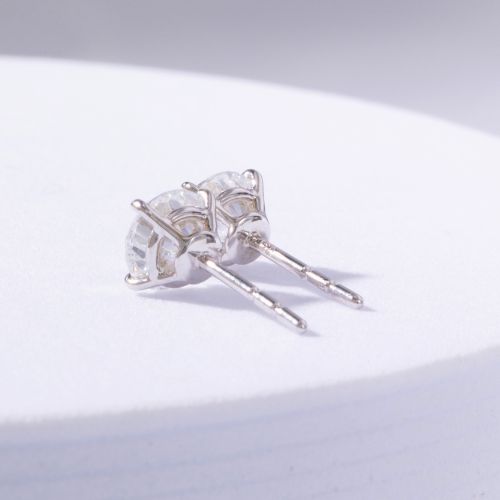 1.5ctw Lab Grown Round Diamond Stud Earrings