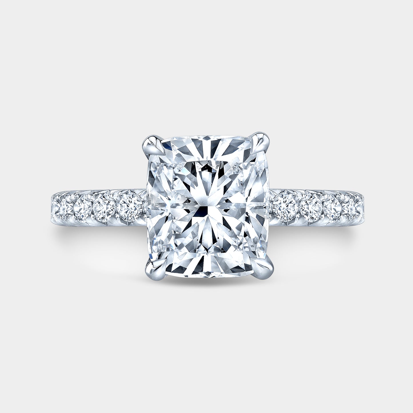 Ring, top-down angle, pave detail.