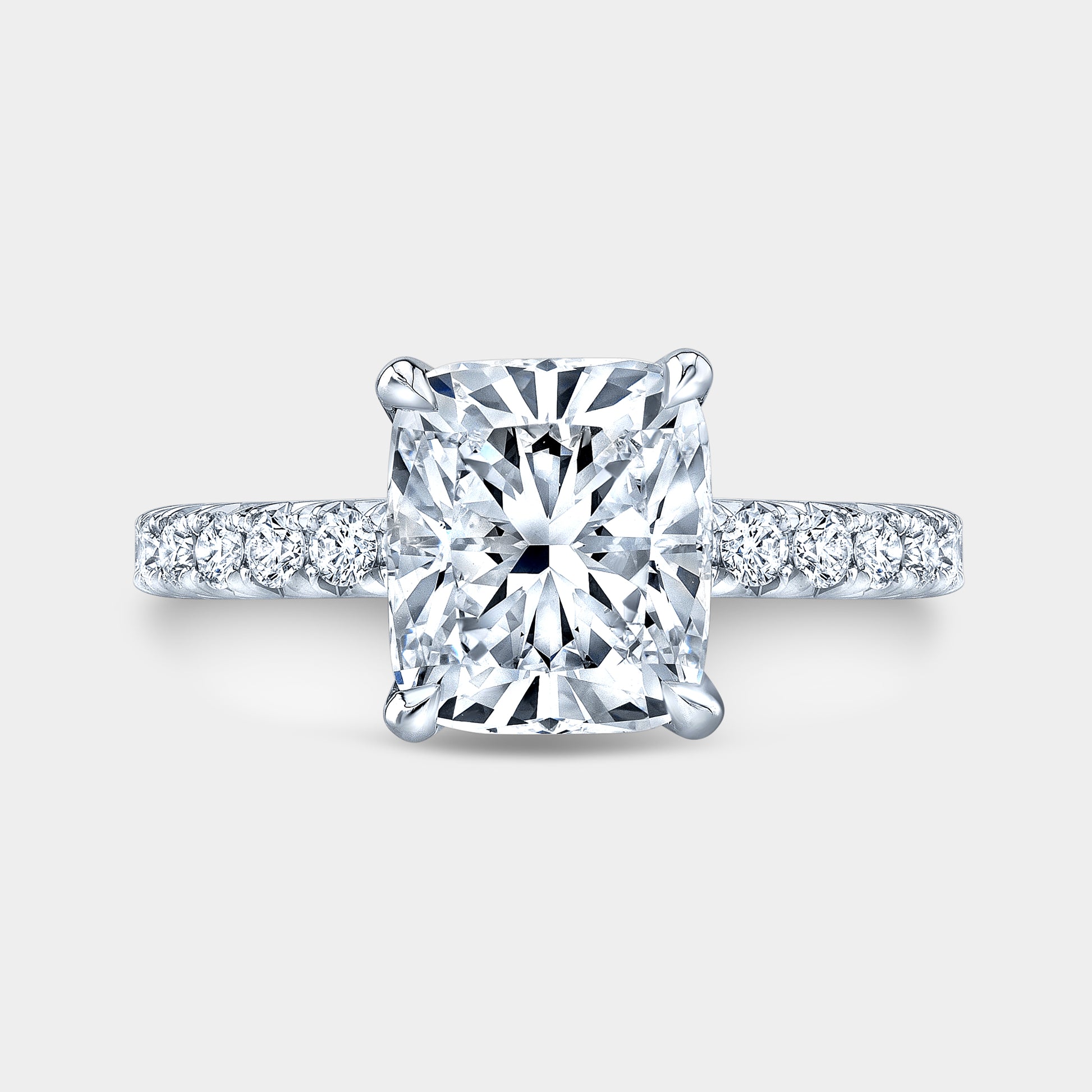 Ring, top-down angle, pave detail.