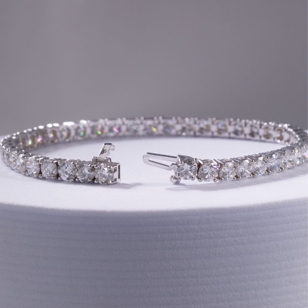 10ct Lab Diamond White Gold Tennis Bracelet