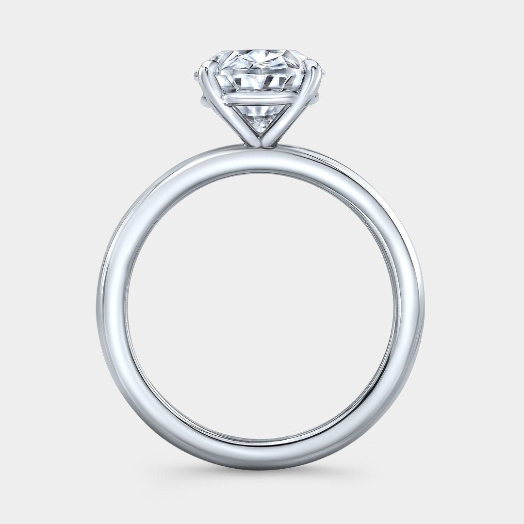 Oval Diamond Solitaire Platinum Engagement Ring