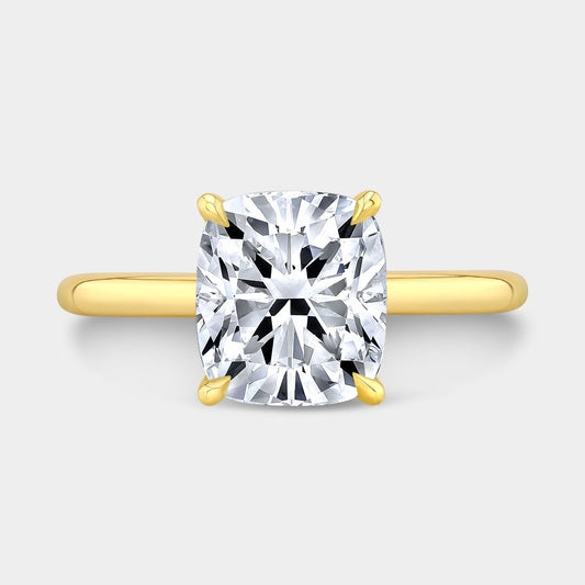 Ring, top-down angle, solitaire detail.