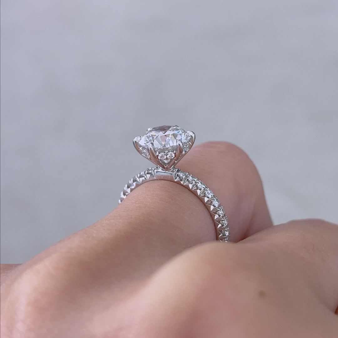 Ring being worn on finger.