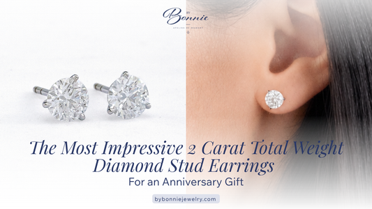 The Most Impressive 2 Carat Total Weight Diamond Stud Earrings for an Anniversary Gift