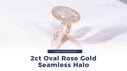 mall ring, rose gold halo