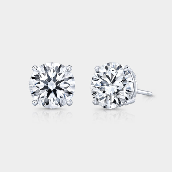 2ct Lab Grown Diamond Stud Earrings, White Gold.