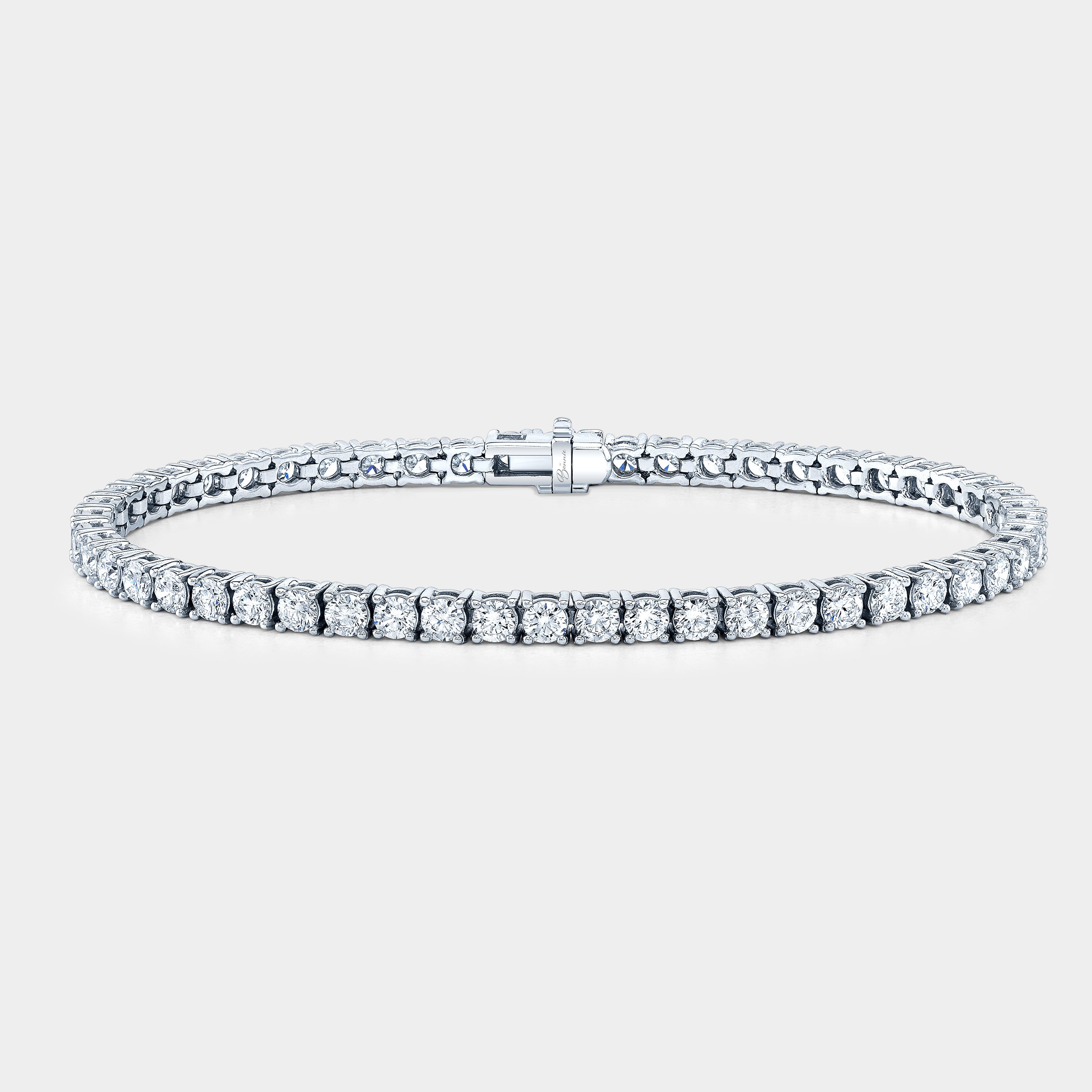 4ct Round Lab Grown Diamond White Gold Tennis Bracelet – By Bonnie