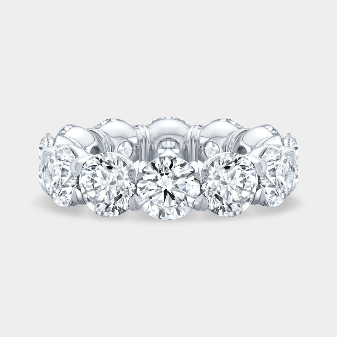 Victoria Round Diamond Eternity Platinum Wedding Band