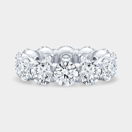 Victoria Round Diamond Eternity Platinum Wedding Band