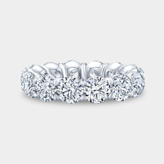 Victoria Round Diamond Eternity Platinum Wedding Band