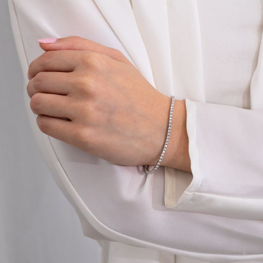2ct Natural Round Diamond Tennis Bracelet