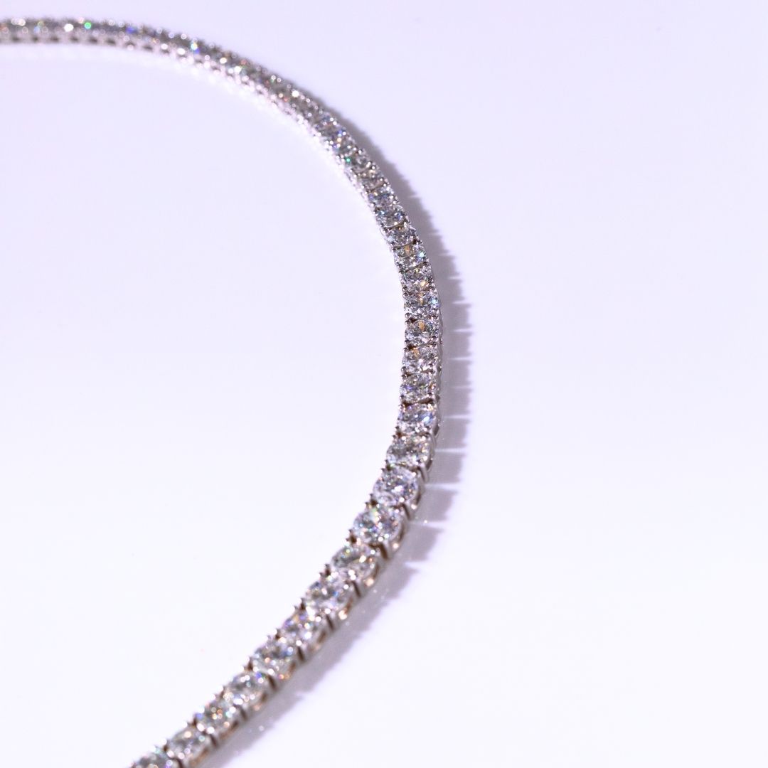 11.50ct Graduating Lab Diamond Tennis Necklace