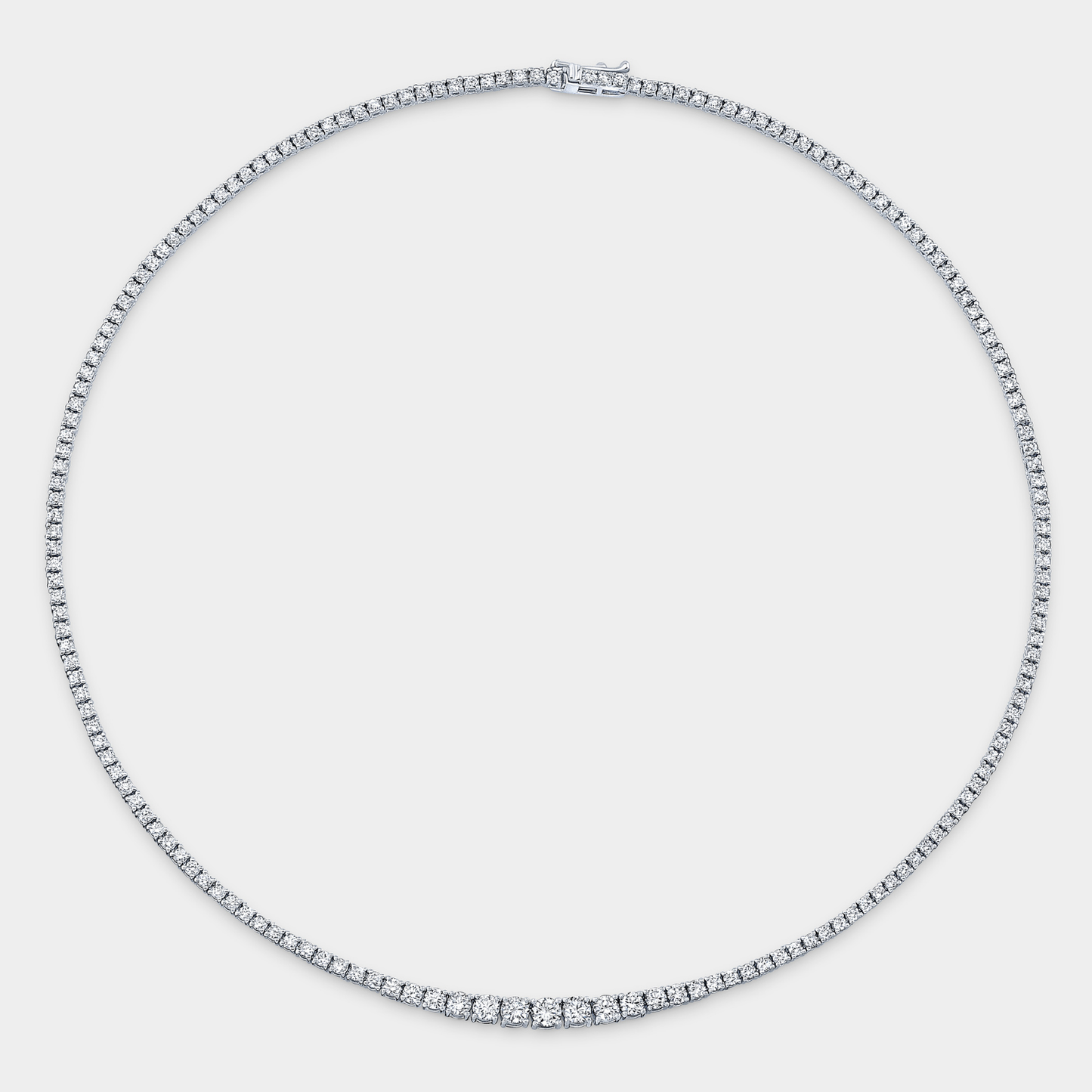 8ct Graduating Lab Grown Round Diamond Tennis Necklace