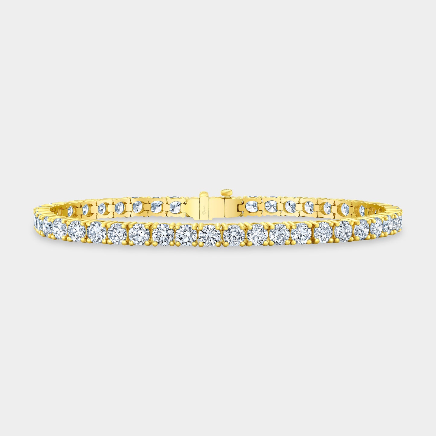 8ct Lab Diamond Yellow Gold Tennis Bracelet