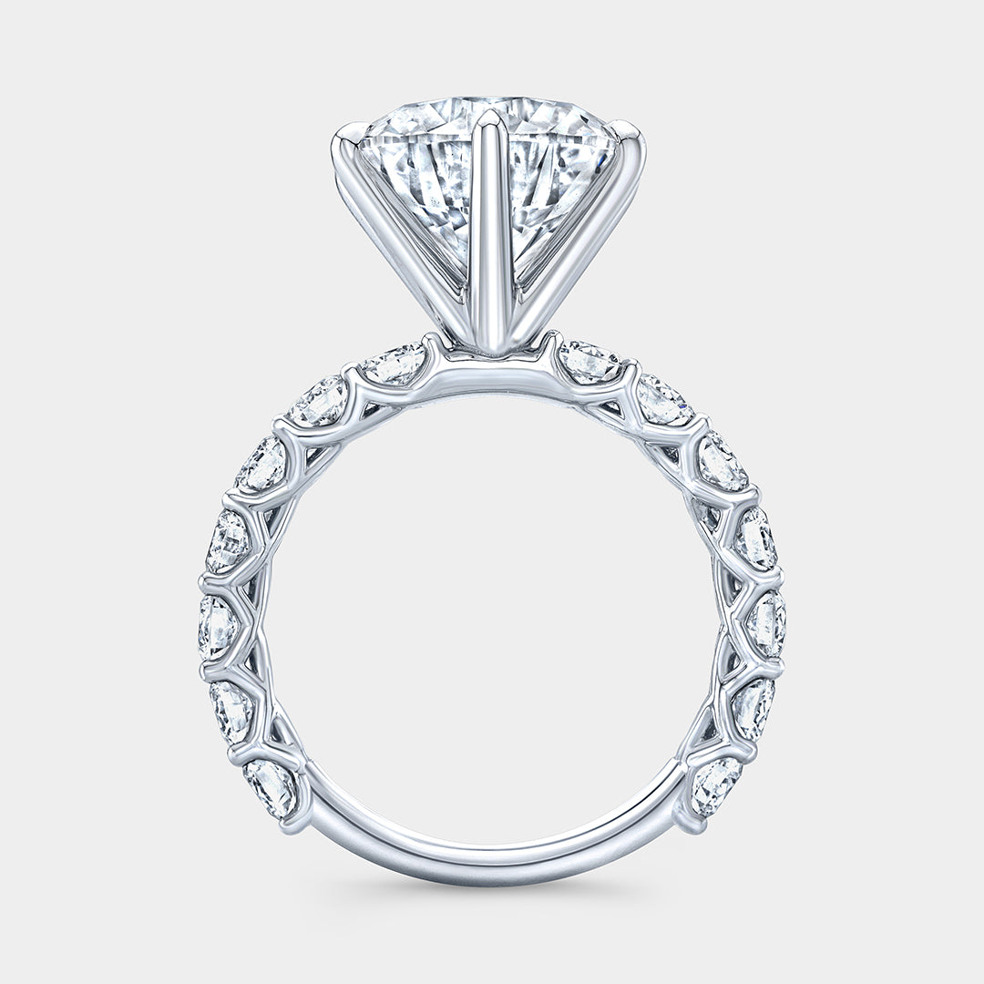 5.01ct Lab Grown Round Diamond Eloise Trellis Platinum Engagement Ring