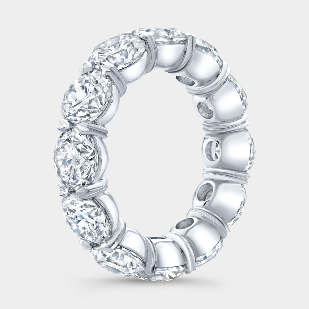 Victoria Round Diamond Eternity Platinum Wedding Band