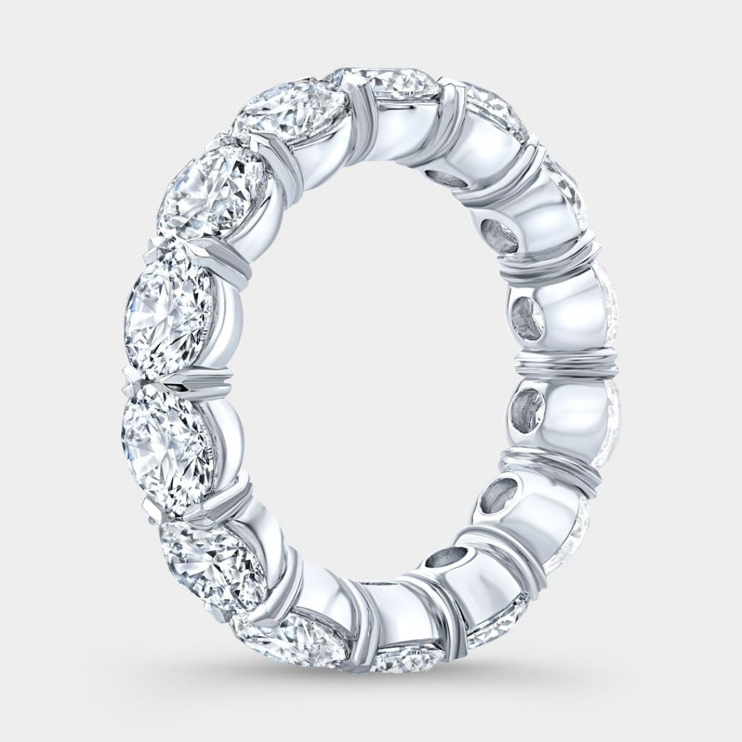 Victoria Round Diamond Eternity Platinum Wedding Band