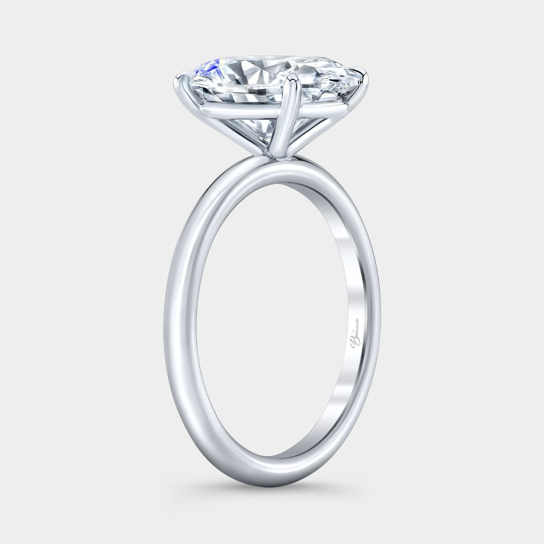 5.15ct Lab Grown Oval Diamond Solitaire Platinum Engagement Ring