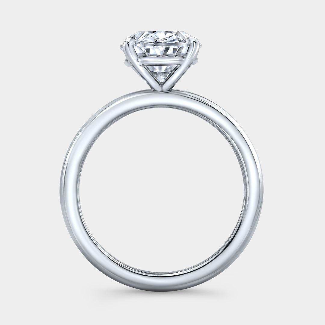 5.15ct Lab Grown Oval Diamond Solitaire Platinum Engagement Ring