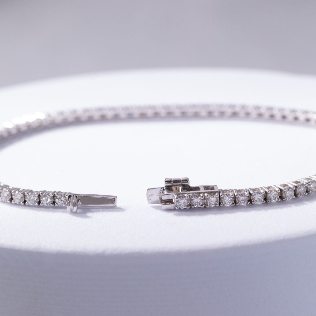 2ct Natural Round Diamond Tennis Bracelet