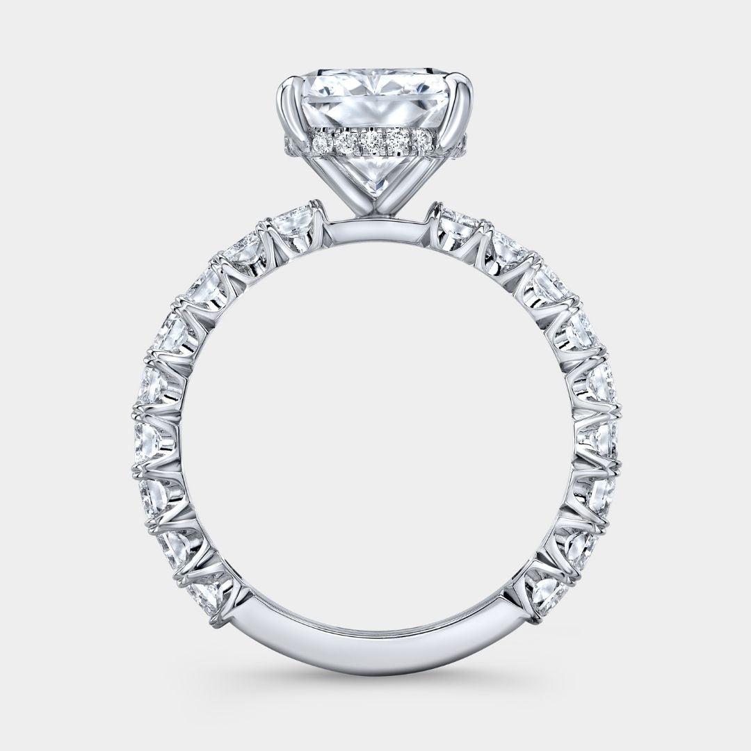 4.06ct Lab Grown Radiant Diamond Platinum Engagement Ring