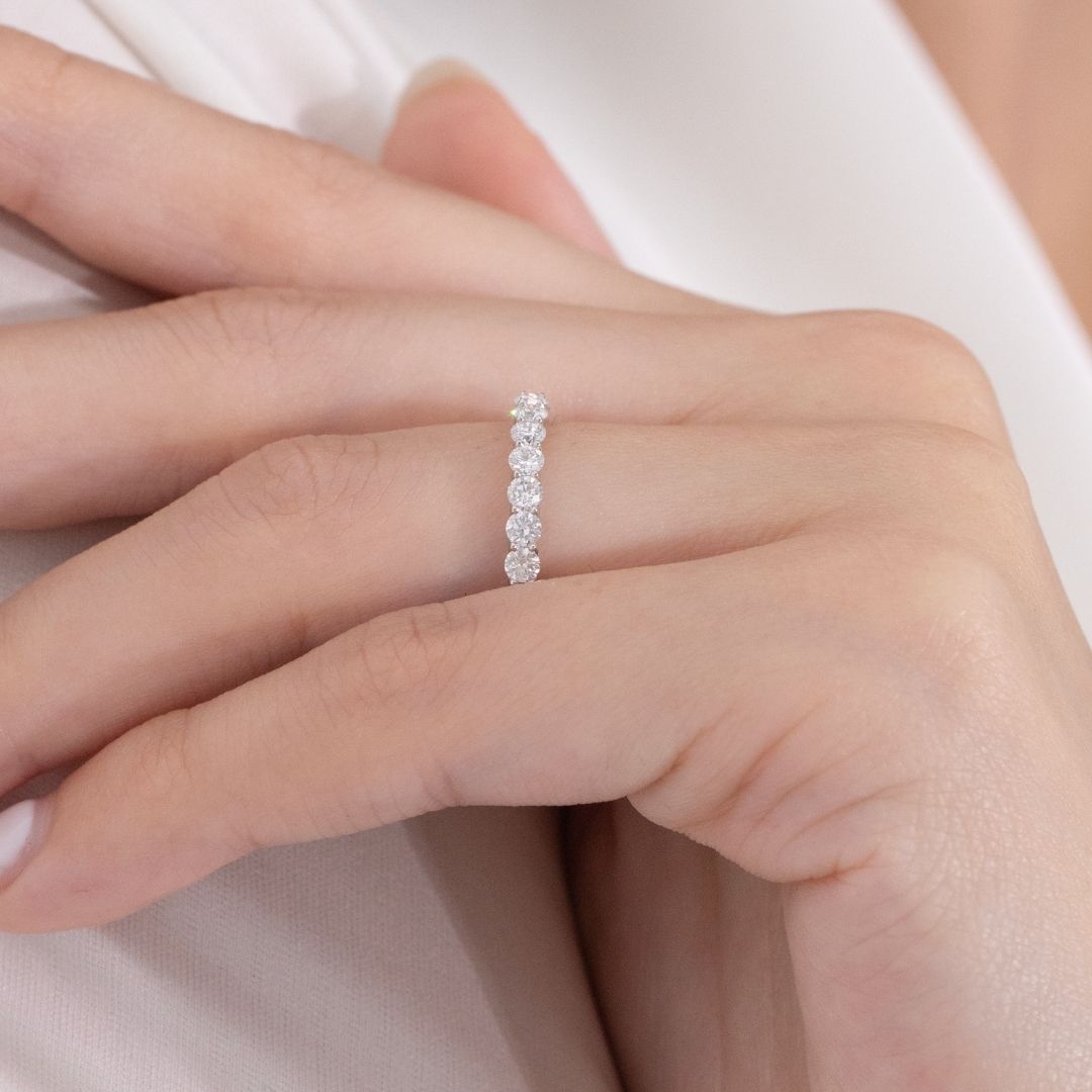 1ct Round Diamond Eloise Trellis Platinum 2.50mm Wedding Band