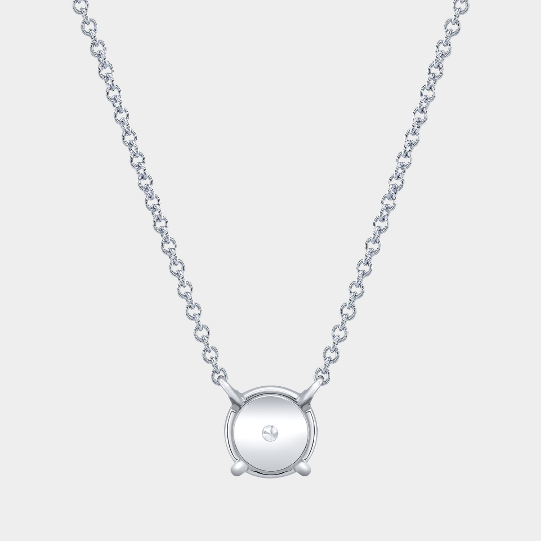 1.50ct Lab Grown Round Diamond 4 Prong Pendant Yellow Gold Necklace