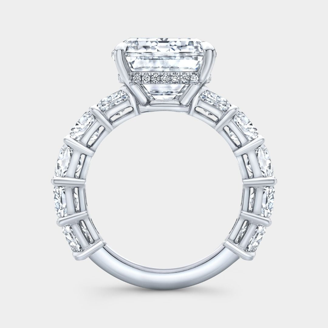 10ct Emerald Cut Diamond Engagement Ring