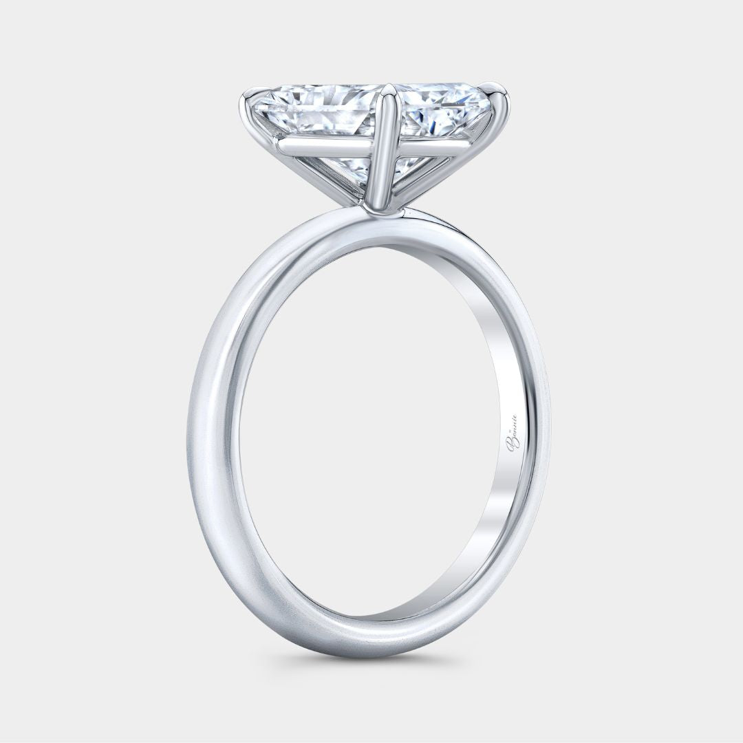 Radiant Diamond Solitaire Platinum Engagement Ring