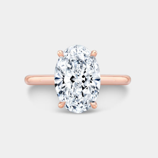 The Hailey Oval Diamond Solitaire Engagement Ring