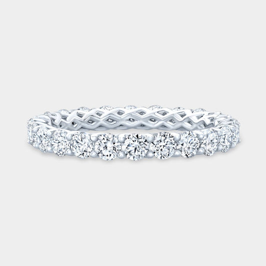 1.25ct Eloise Trellis Round Diamond 2.40mm Platinum Eternity Wedding Band