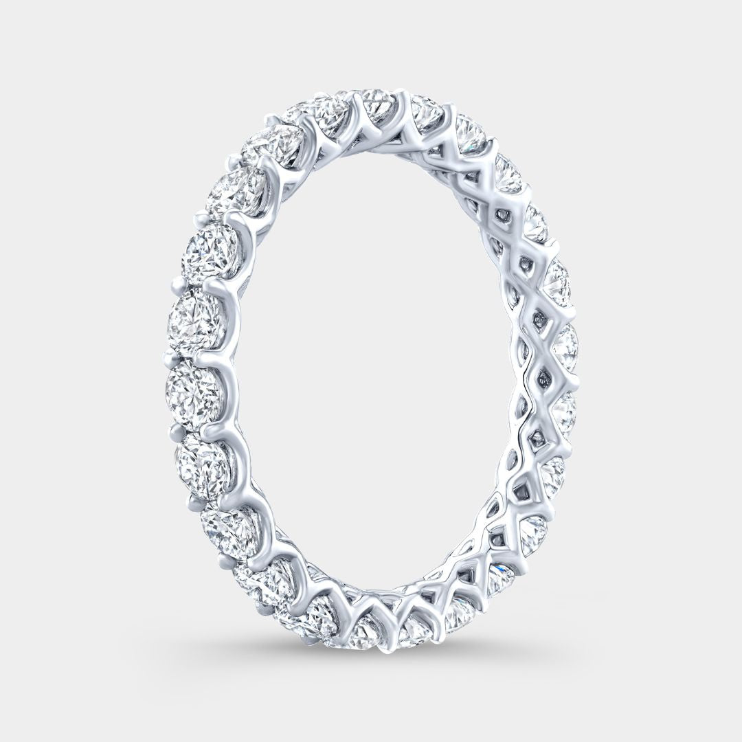 1.25ct Eloise Trellis Round Diamond 2.40mm Platinum Eternity Wedding Band