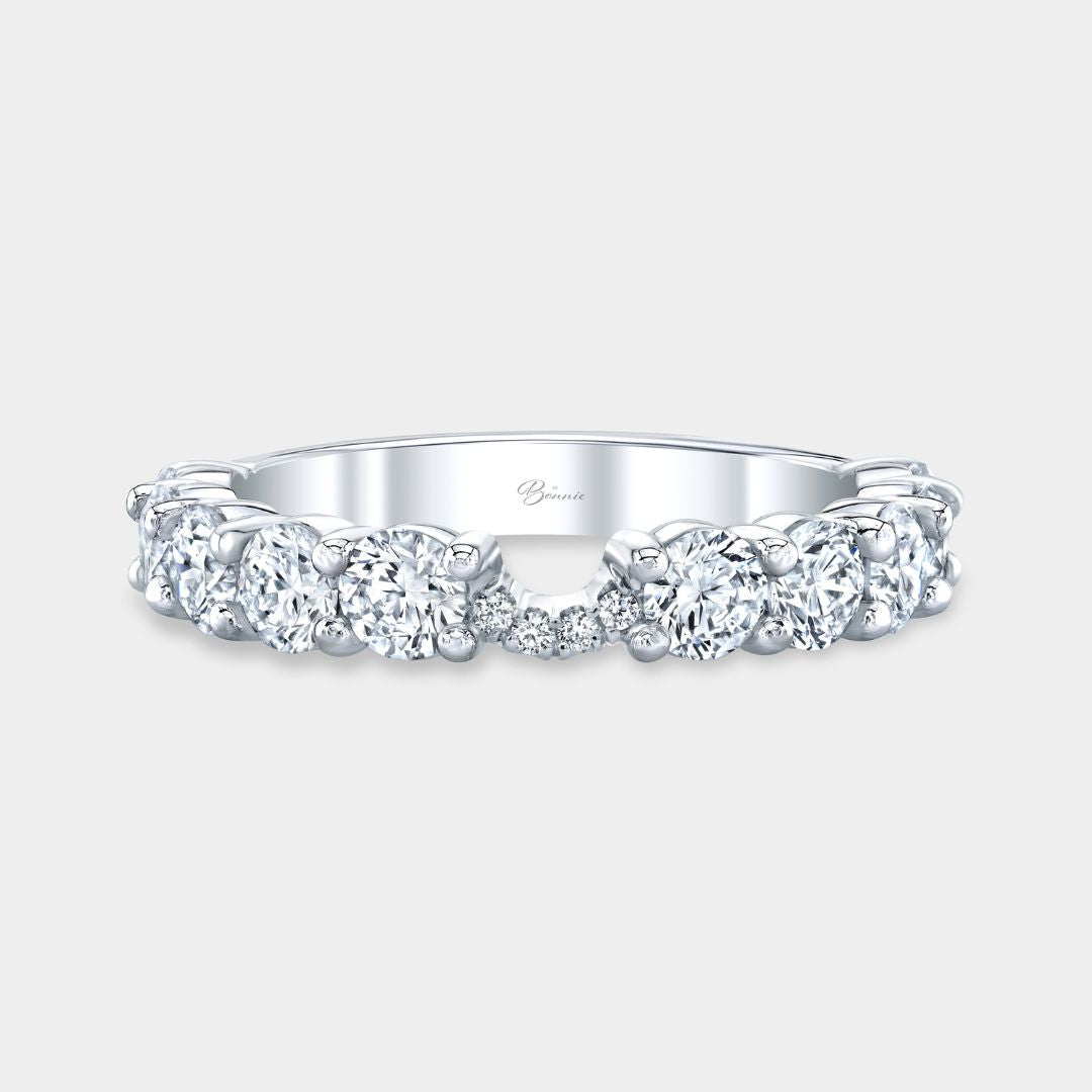 1ct Sophia Contour Round Diamond 3.00mm Platinum Wedding Band