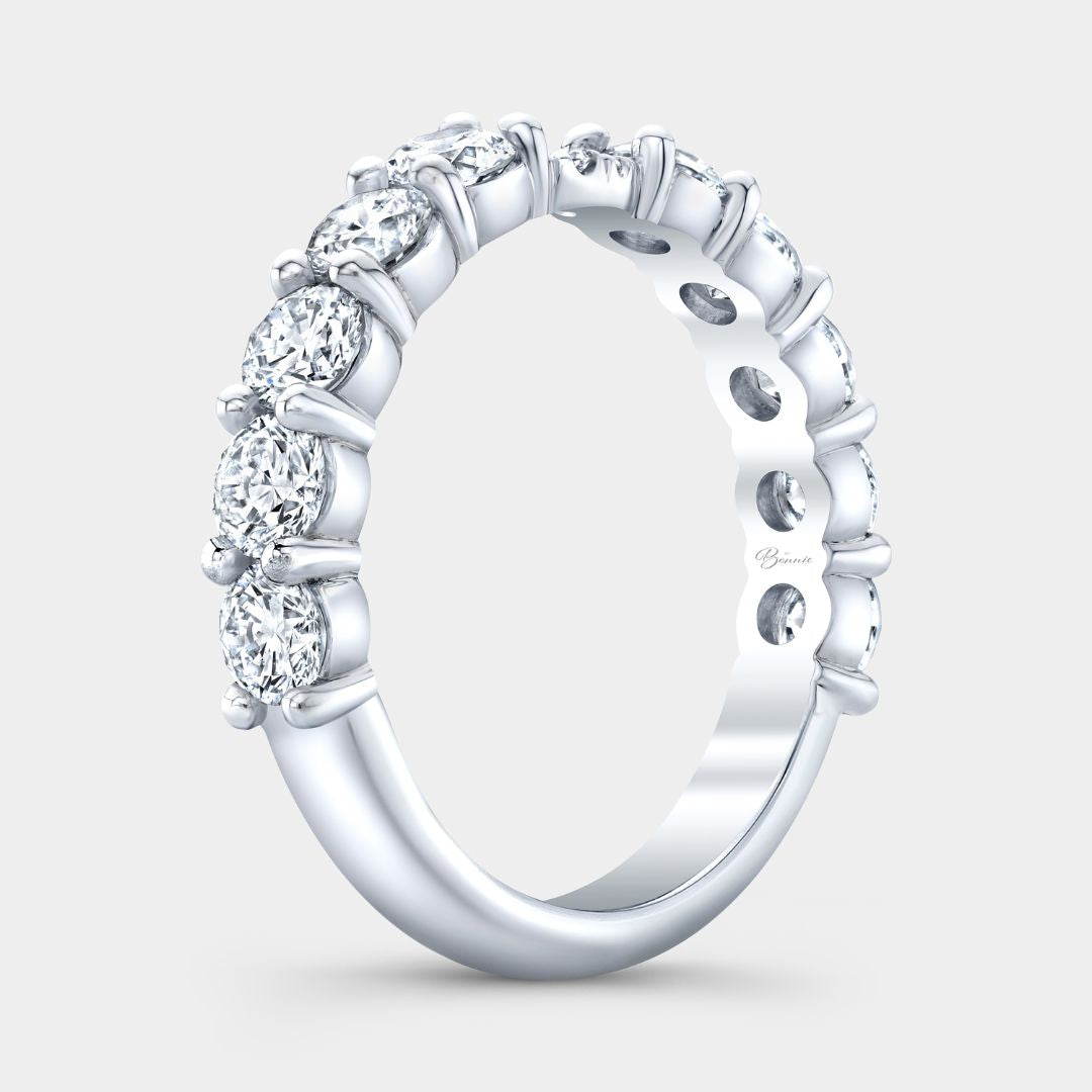 1ct Sophia Contour Round Diamond 3.00mm Platinum Wedding Band