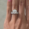 Video of 2ct oval diamond platinum double gallery anniversary half band 4.80mm