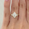 Video of marquise diamond 7 stone cluster Claudia engagement ring yellow gold