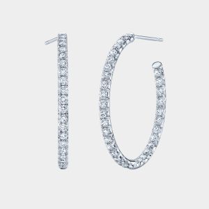 The Jackie 1.5 Inch Inside Out Diamond Hoop Earrings