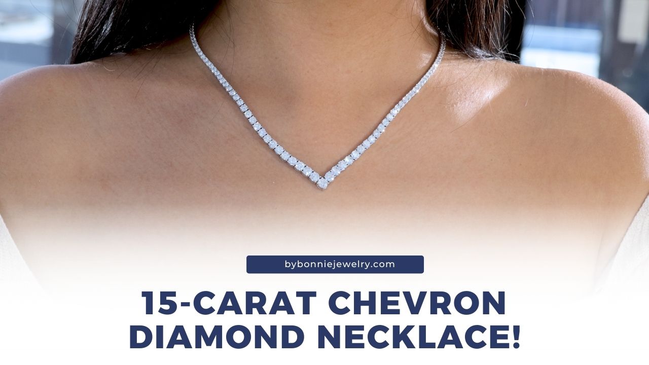 chevron diamond necklace