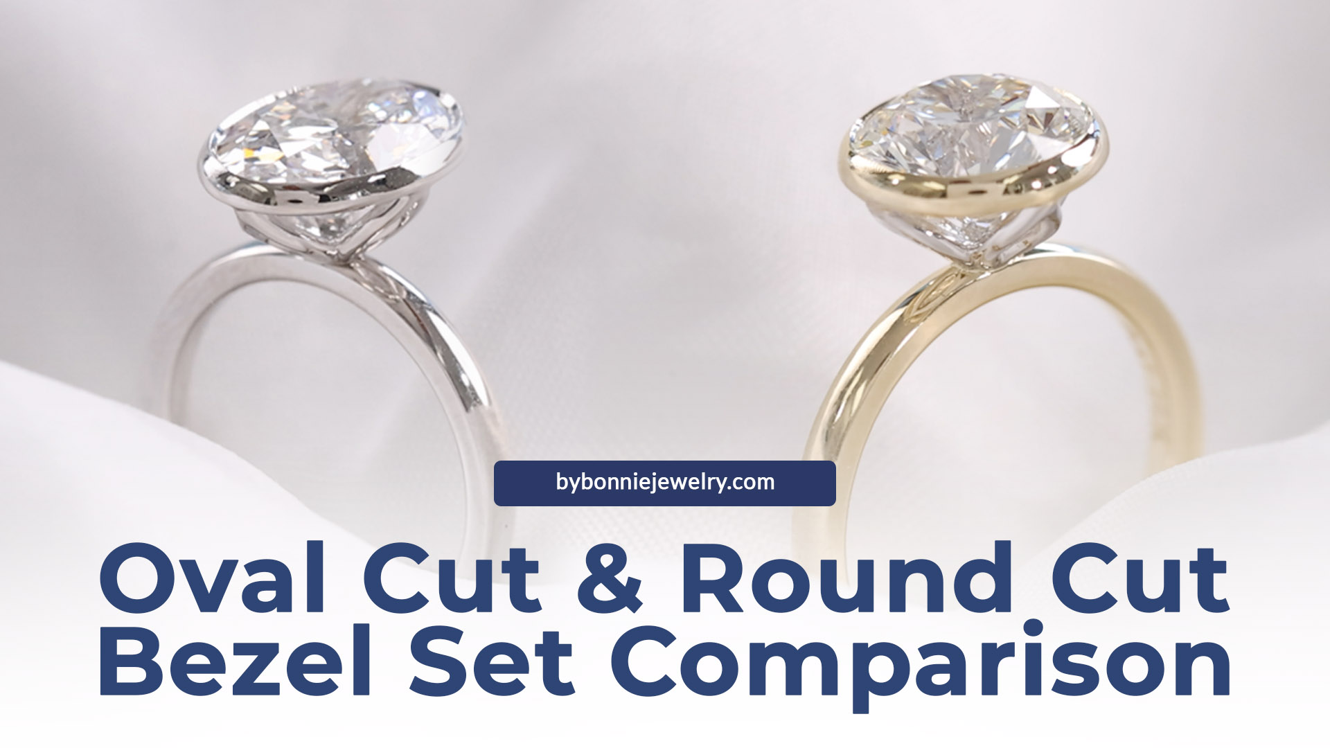 By Bonnie Jewelry | Oval Cut And Round Cut Bezel Set Comparison