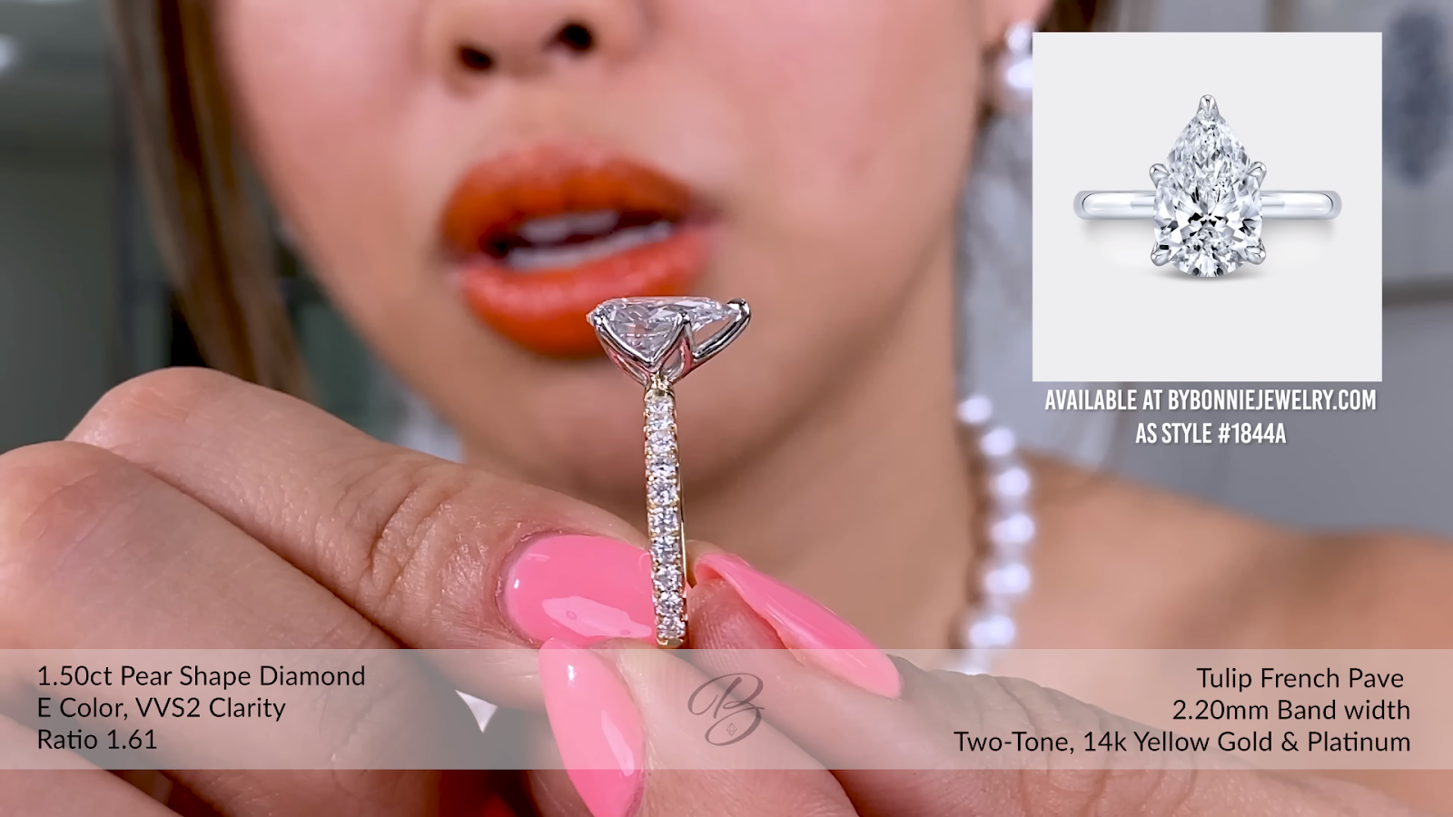 1.5ct Pear Shape Diamond Ring