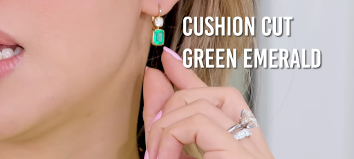 Bonnie’s Green Emerald Diamond Dangle Earring