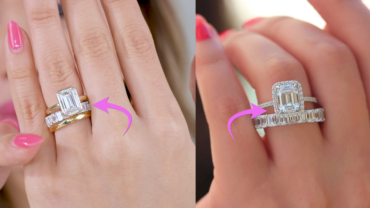 Flush Fit for Emerald Cut Engagement Ring