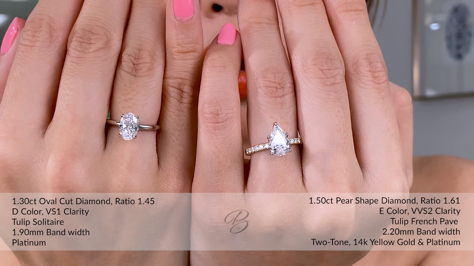 Oval Cut Diamond Ring Vs. Pear Shape Diamond Ring